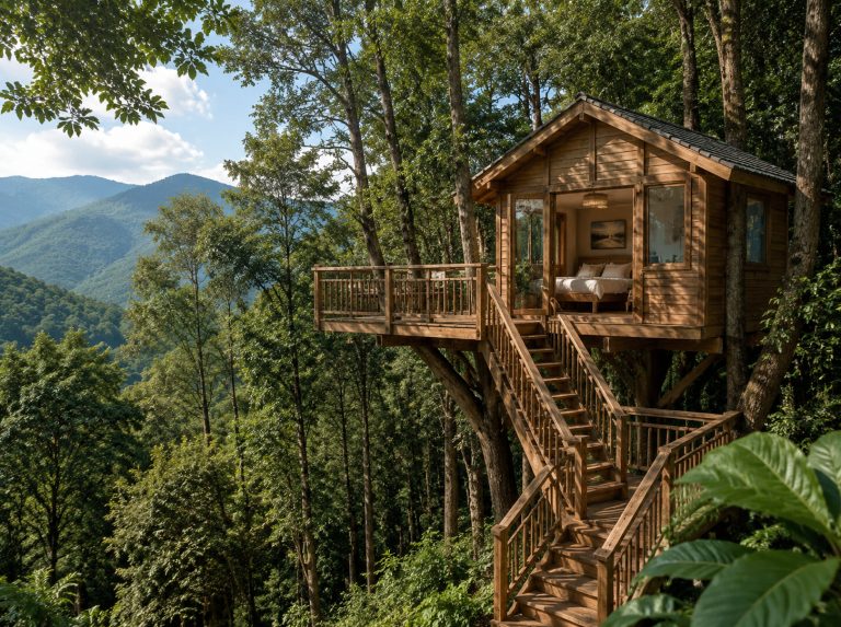 普洱景区悬空树屋